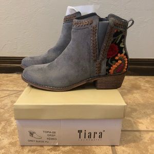 Grey Suede Bootie 6.5